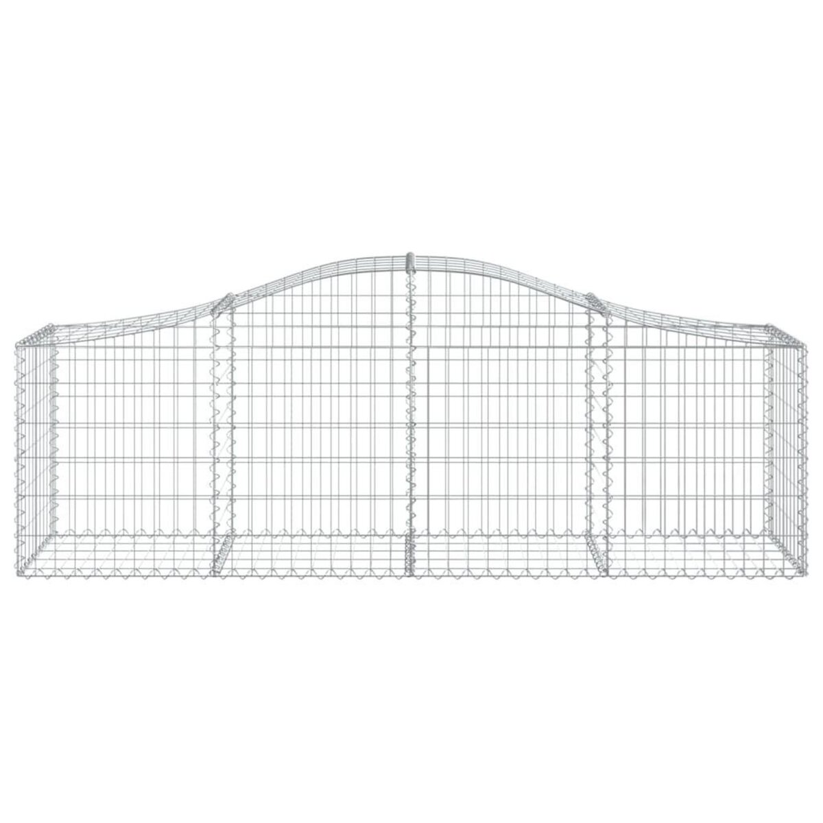 VIDAXL Paniers a gabions arques 2 pcs 200x50x60/80 cm Fer galvanise