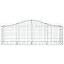 Voir la diapositive 4 : VIDAXL Paniers a gabions arques 2 pcs 200x50x60/80 cm Fer galvanise