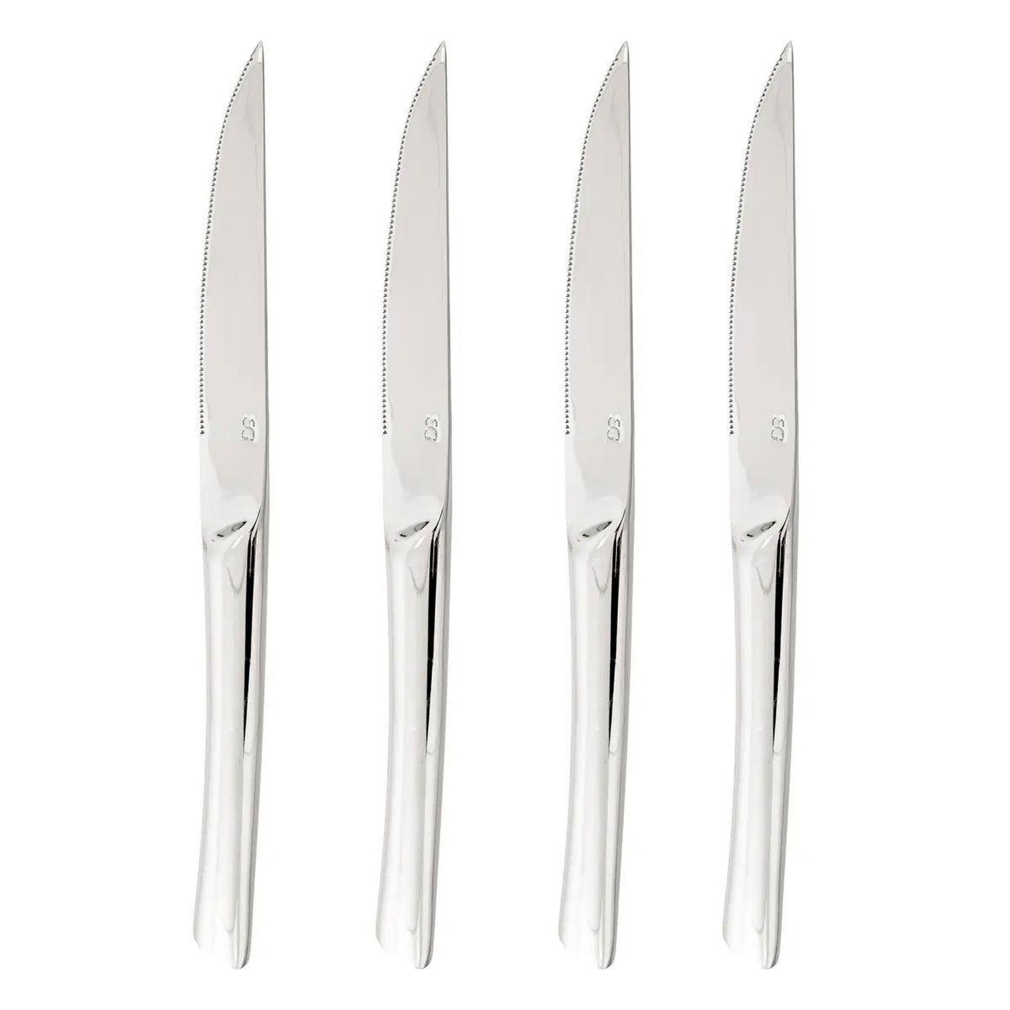 SECRET DE GOURMET Lot de 4 couteaux à steak  olympe  22cm argent