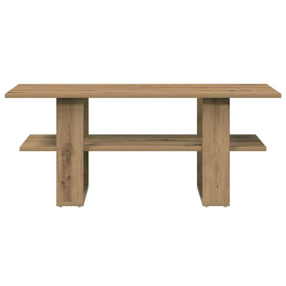 VIDAXL Table basse chene artisanal 102x55x42 cm bois d'ingenierie