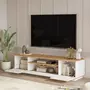 CONCEPT USINE Meuble TV blanc et bois 180cm TYRO