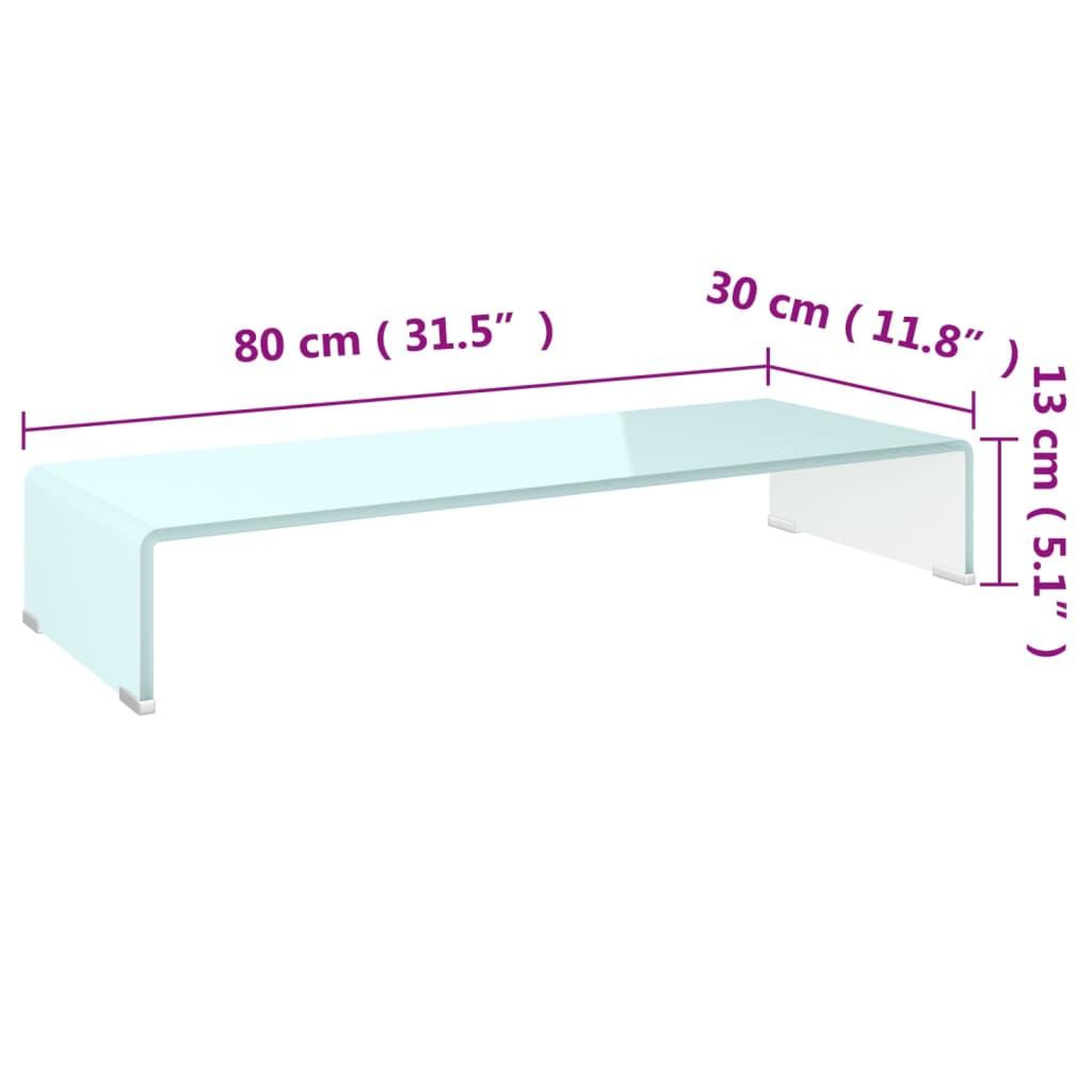 Voir la diapositive 6 : VIDAXL Meuble TV/Support pour moniteur 80x30x13 cm verre vert