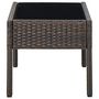 Voir la diapositive 3 : VIDAXL Table de jardin Marron 75x40x37 cm Resine tressee