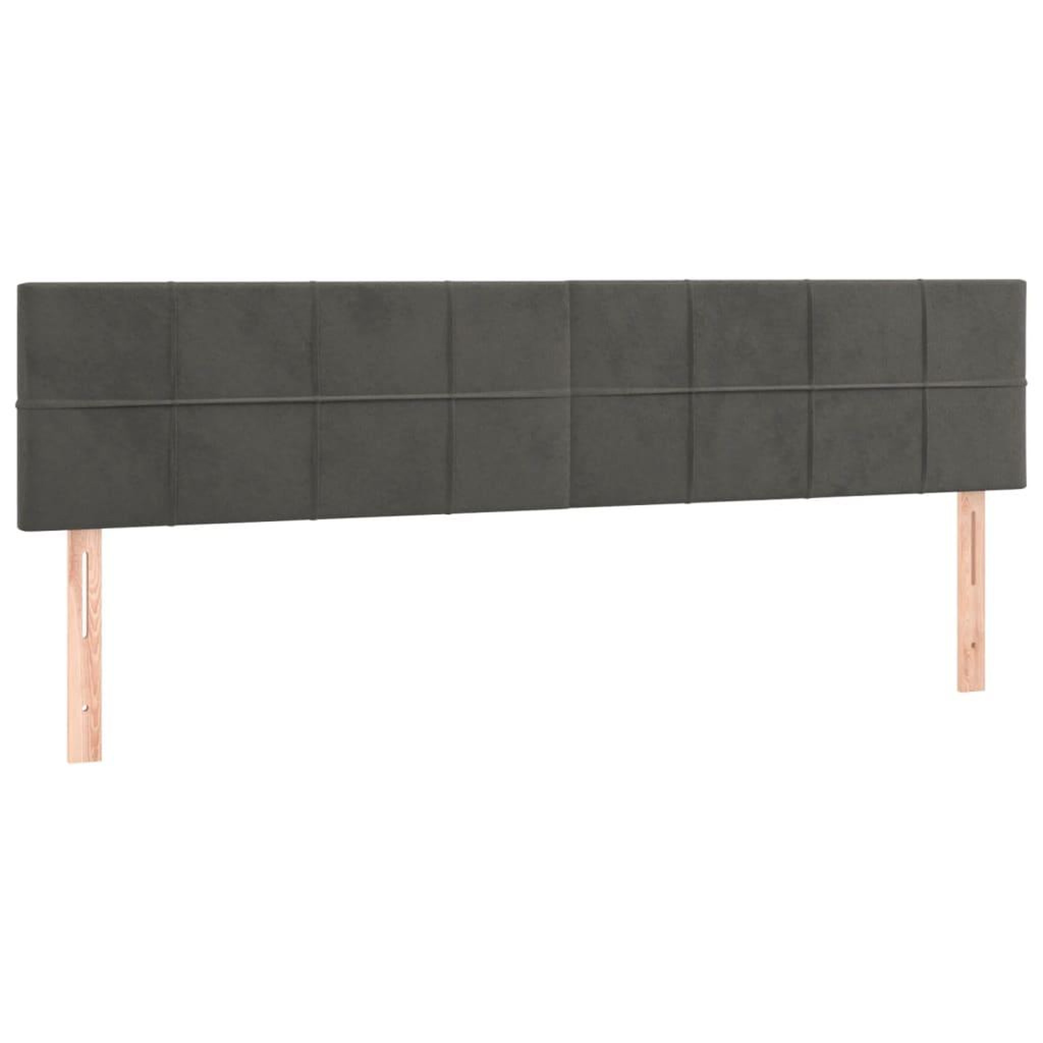 Voir la diapositive 2 : VIDAXL Tetes de lit 2 pcs Gris fonce 100x5x78/88 cm Velours