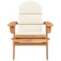 Voir la diapositive 3 : VIDAXL Chaise de jardin Adirondack avec coussins bois massif d'acacia