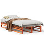 Voir la diapositive 2 : VIDAXL Cadre de lit sans matelas cire marron 100x200cm bois pin massif