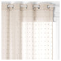 Voir la diapositive 2 : ATMOSPHERA Rideau Voilage à oeillets métal en polyester motifs plumetis 140x240cm LILY 