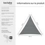 Voir la diapositive 6 : tectake Voile d'ombrage triangulaire triangulaire avec une protection UV 50+ gris 4 x 4 x 4 m