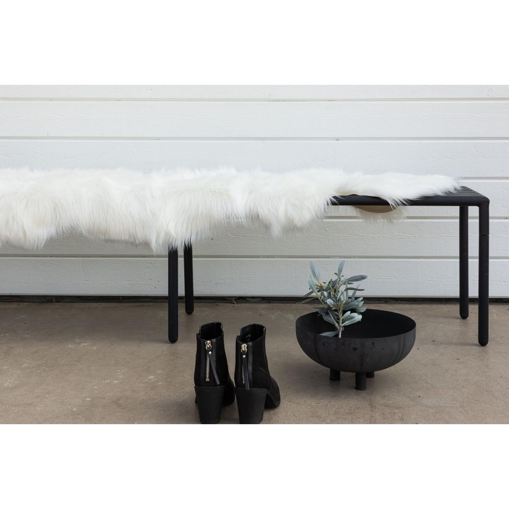 Voir la diapositive 5 : Paris Prix Tapis imitation fourrure  katy  55x180cm blanc