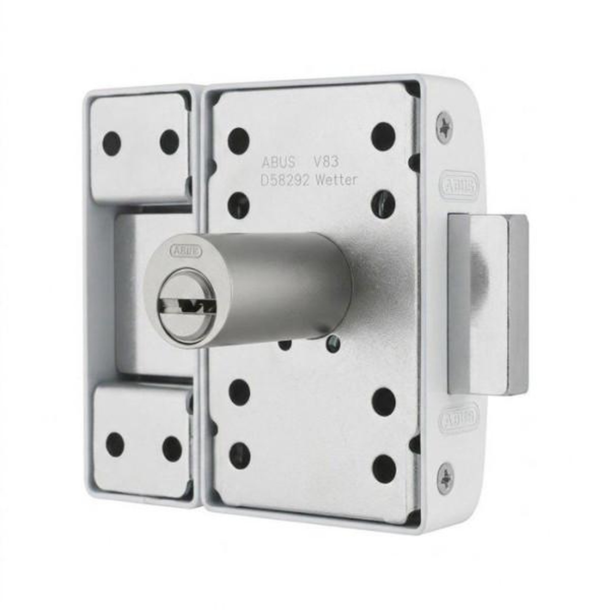 ABUS Verrou de porte haute sécurité - ABUS - VP12R CB 40 W - a bouton - Blanc - 12 goupilles