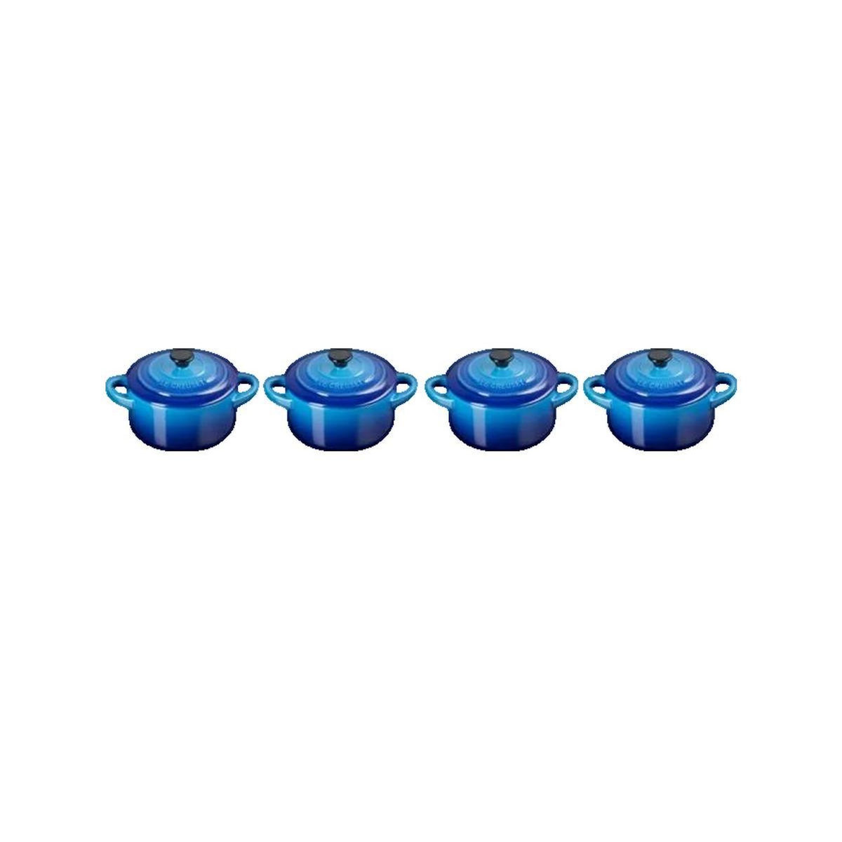 Le Creuset Cocottes Miniatures Le Creuset Azure Set de 4