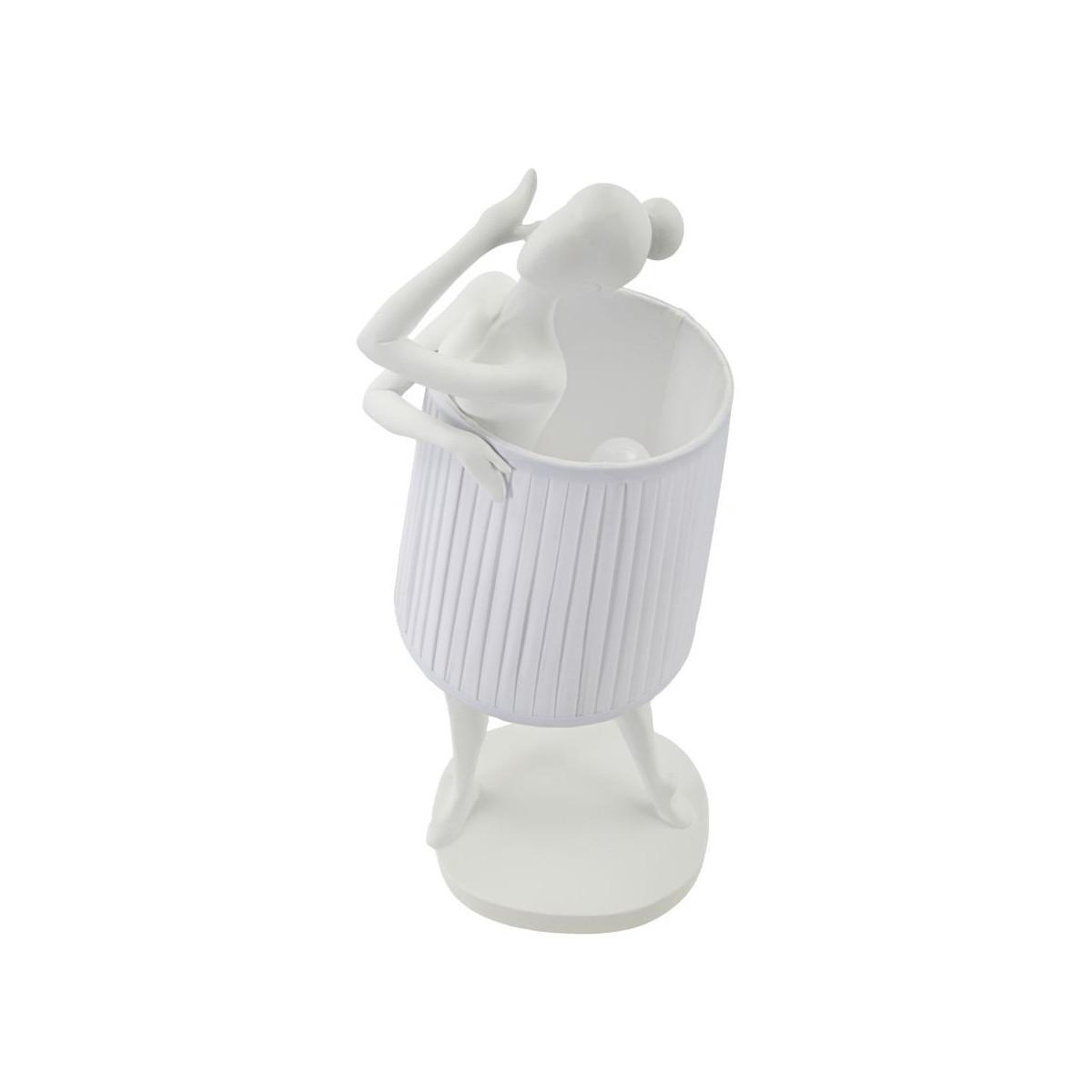 Voir la diapositive 5 : Paris Prix Lampe à poser en résine  ballet  62cm blanc