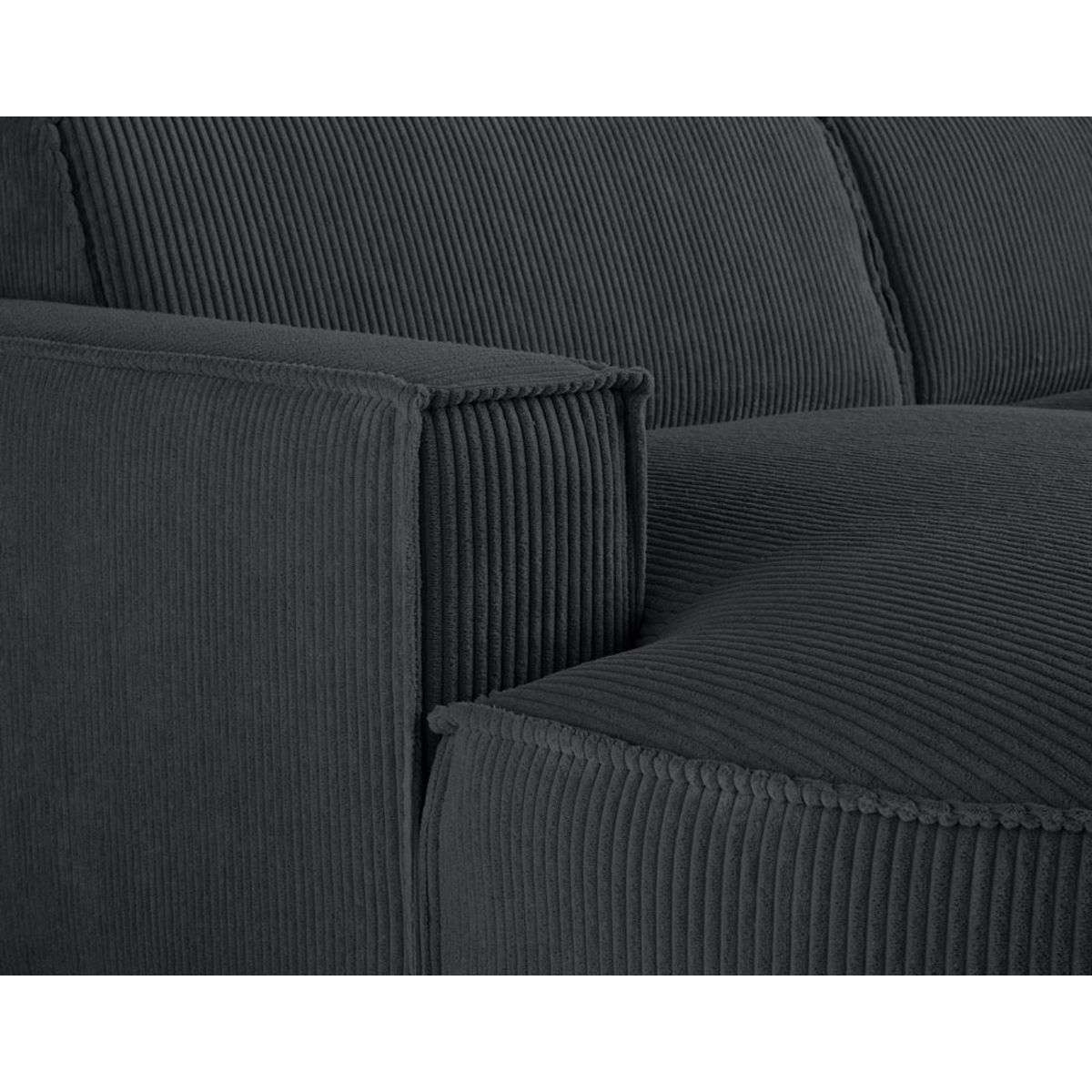 LISA DESIGN Spiaggia - canapé d'angle gauche - 5 places - en velours côtelé