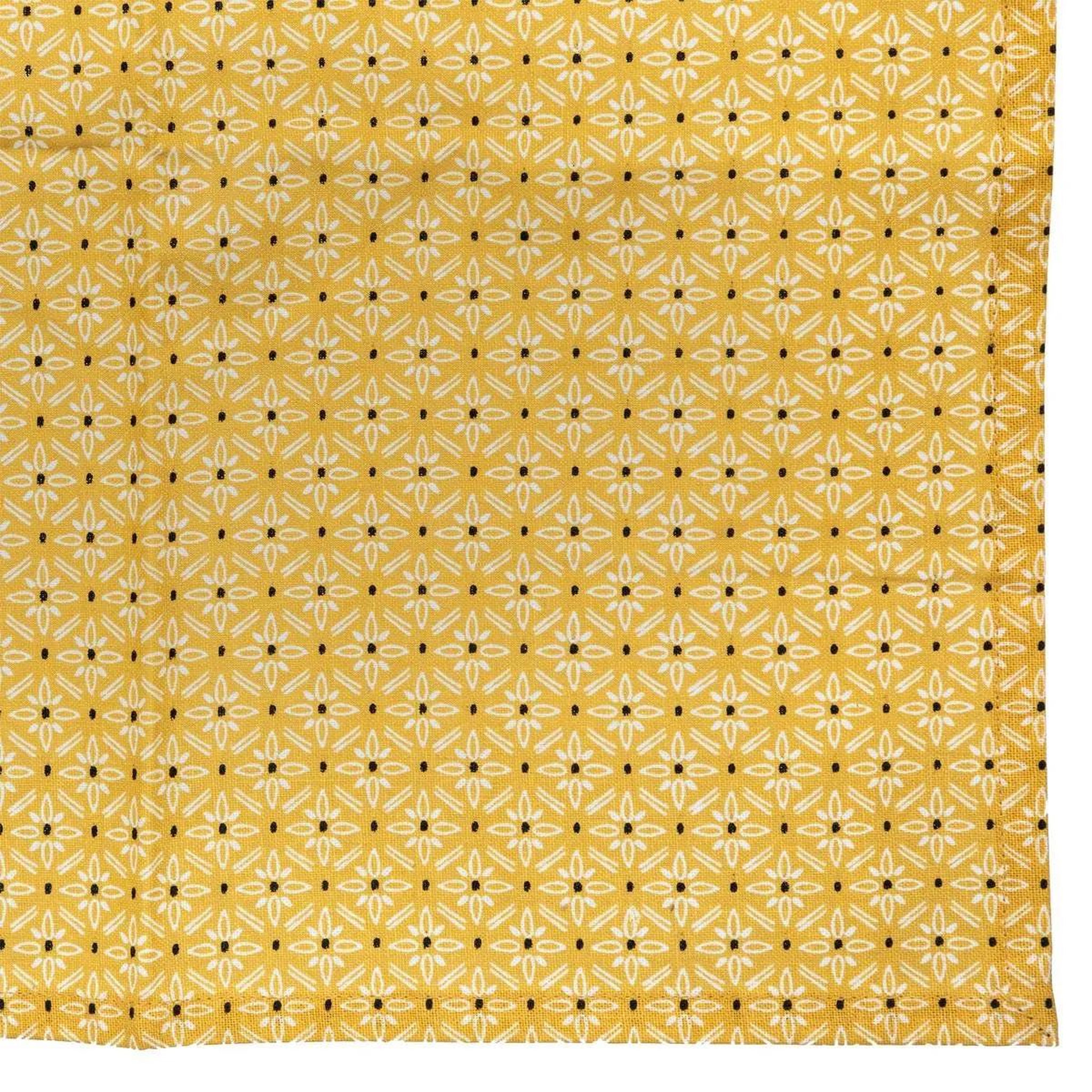 Voir la diapositive 2 : ATMOSPHERA Lot de 4 serviettes de table  paty  40x40cm ocre