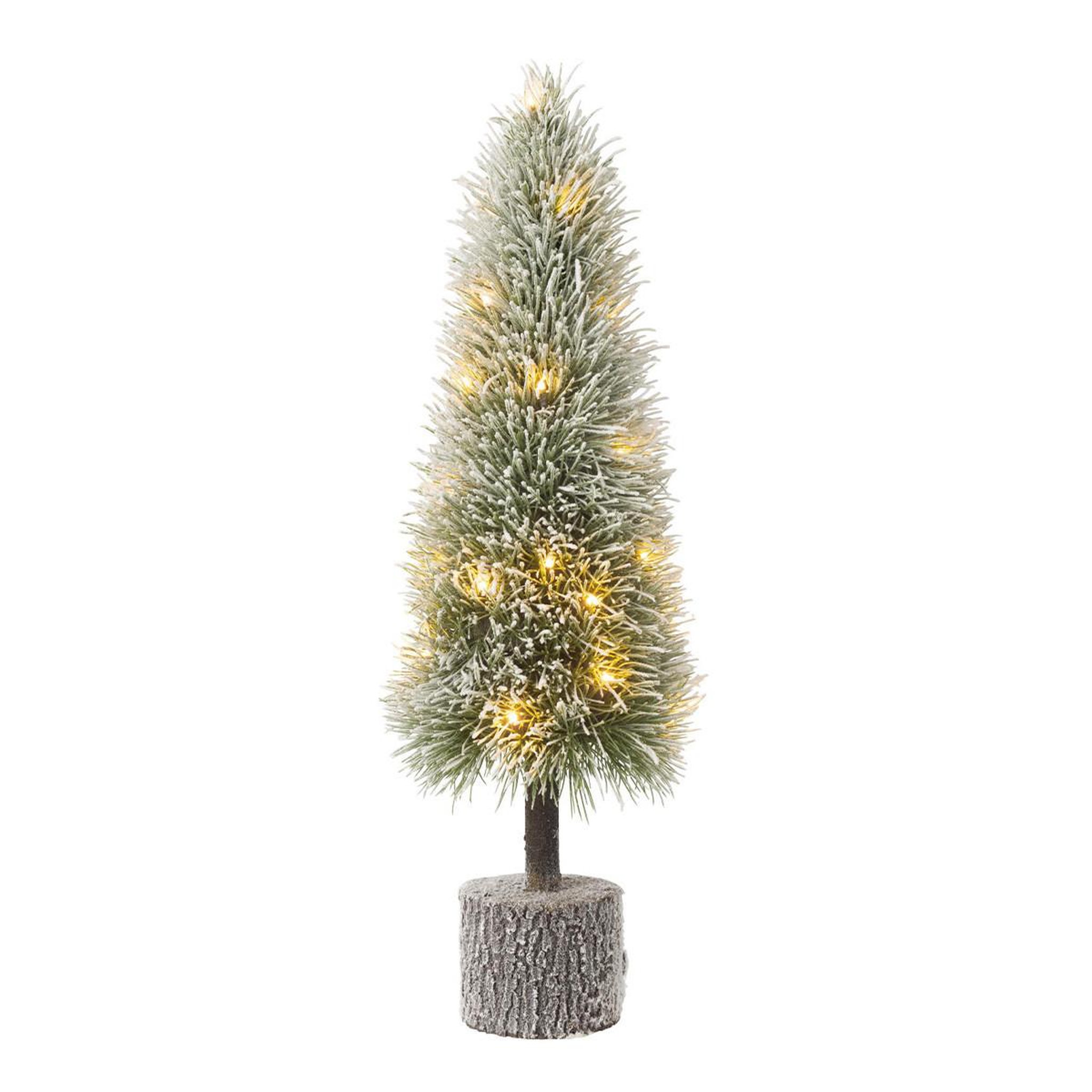 J-LINE Sapin de noël déco à led  russell  75cm vert