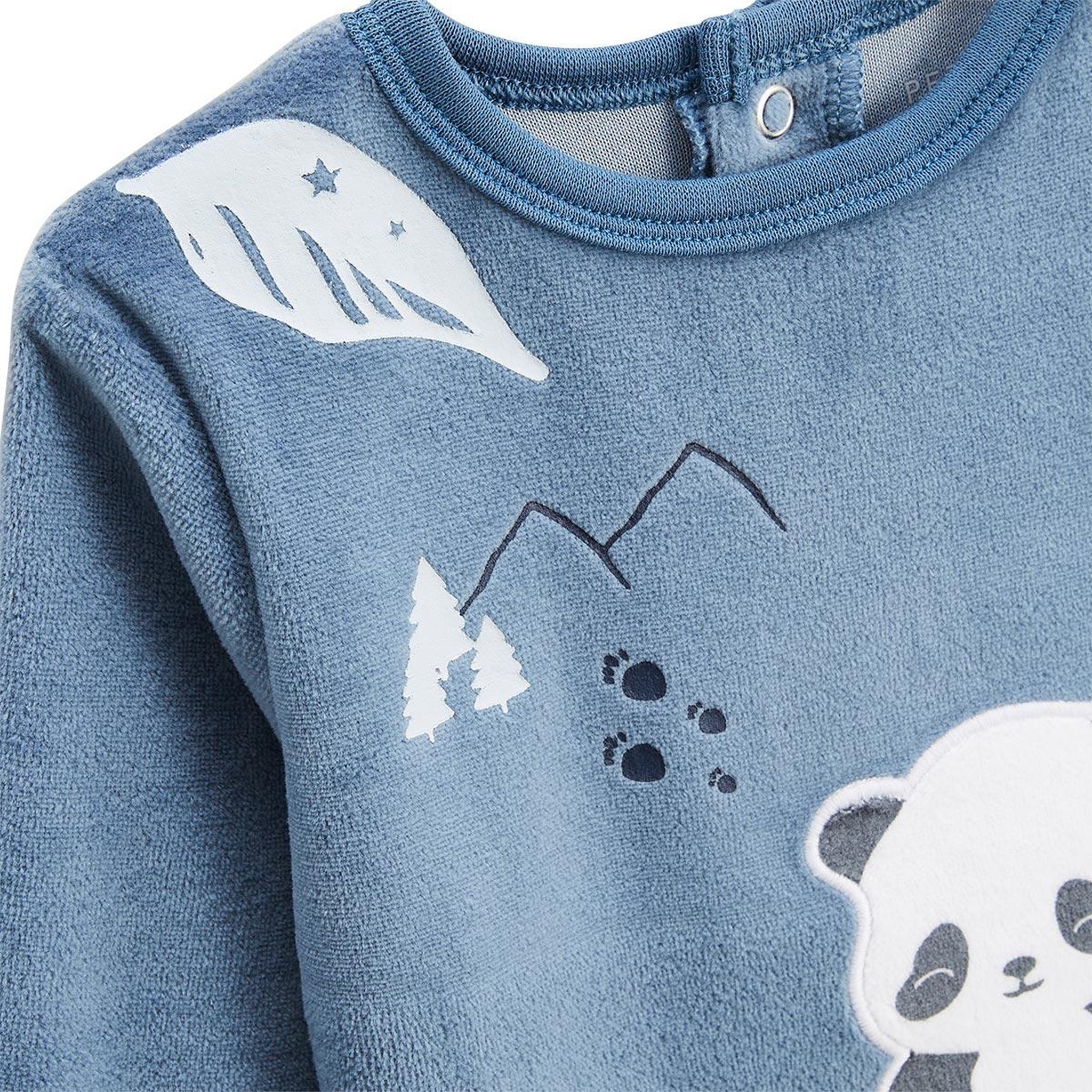 Voir la diapositive 2 : Petit Béguin Pyjama enfant 2 pièces en velours Tao