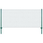 VIDAXL Cloture en grillage metallique avec poteaux Acier 25x0,75m Vert