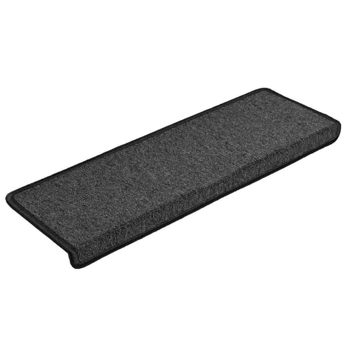 VIDAXL Tapis d'escalier 30 pcs 65x21x4 cm Anthracite