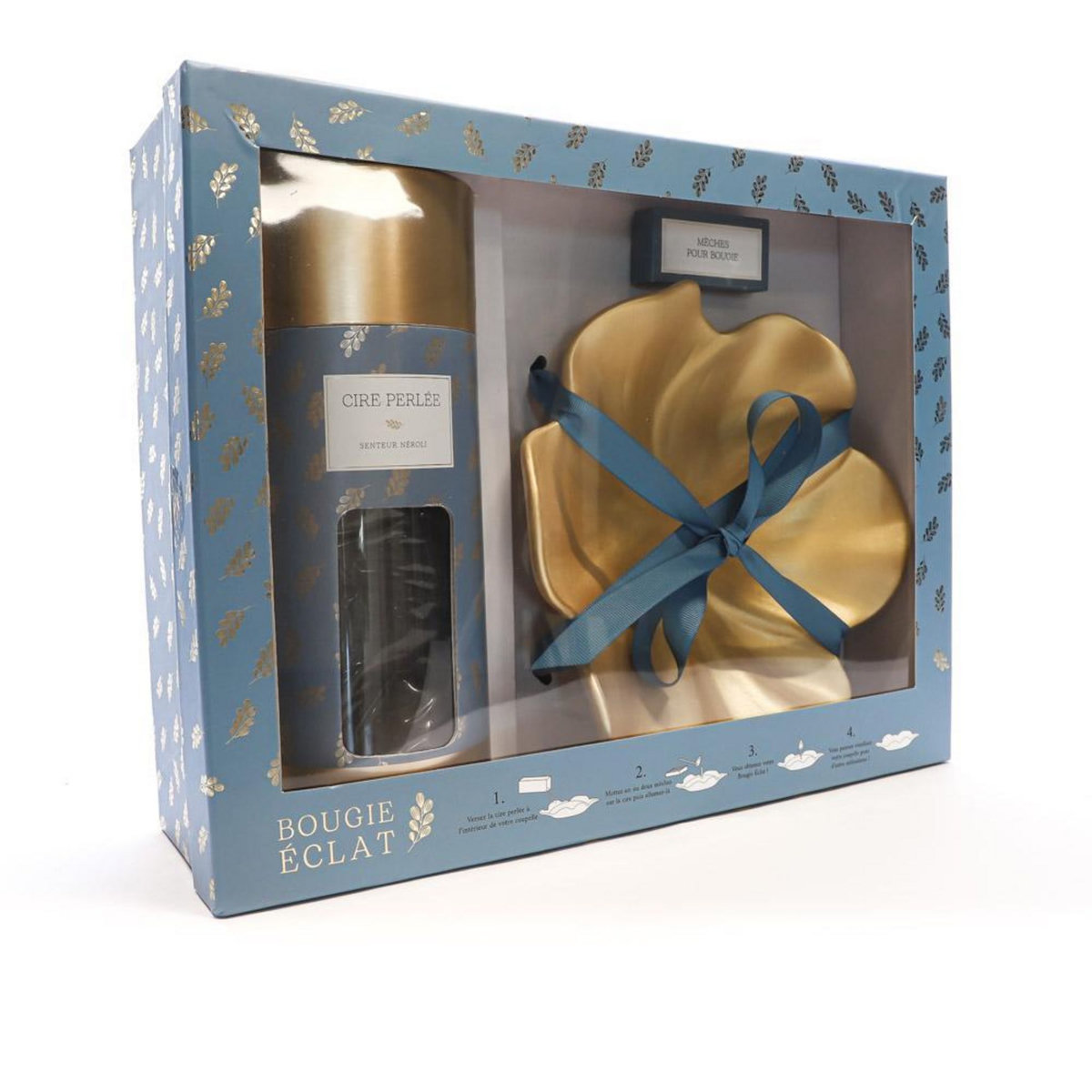 Stella Green Set Coupelle Feuille et Cire Perle Néroli