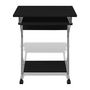 Voir la diapositive 2 : VIDAXL Bureau d'ordinateur compact avec plateau a clavier Noir