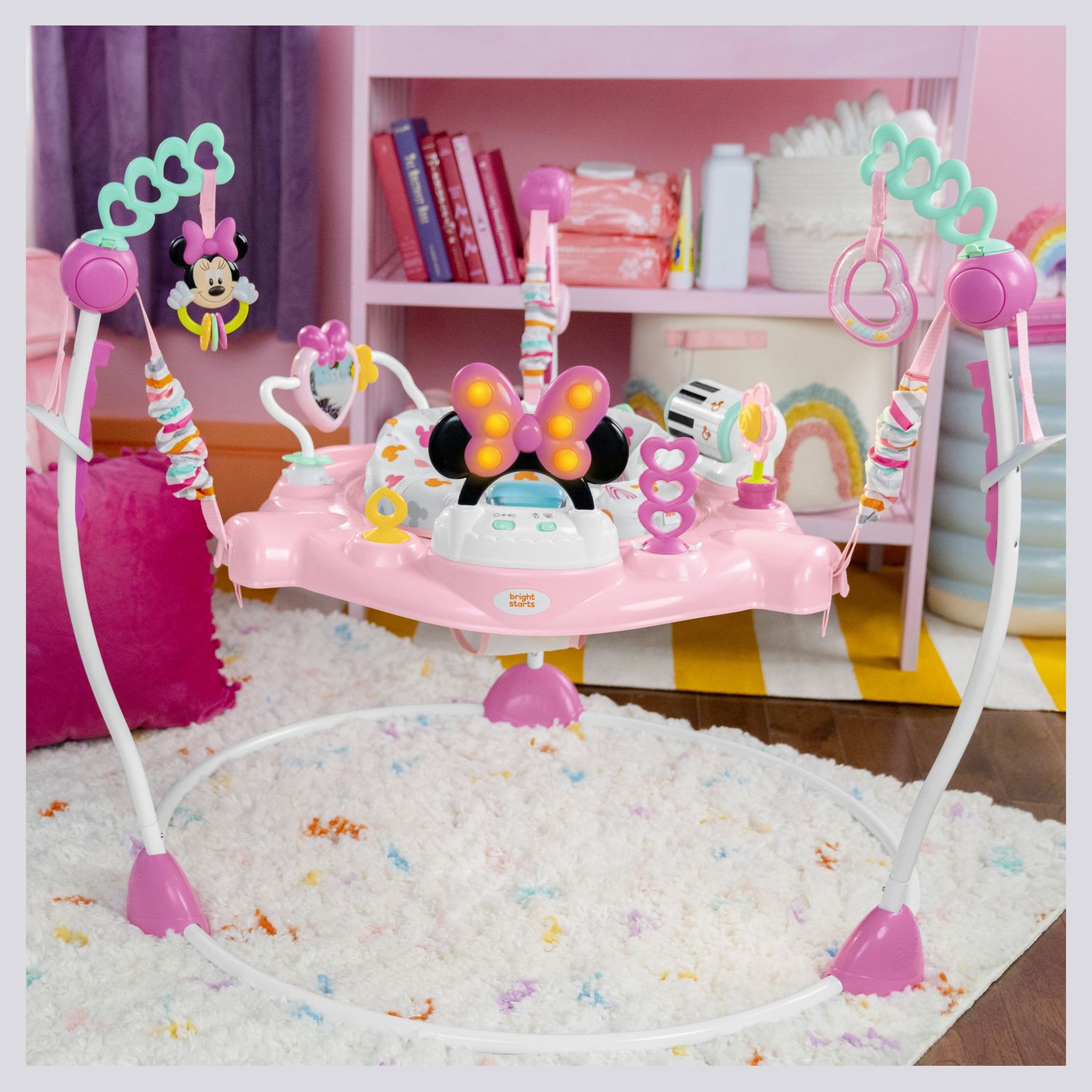 Voir la diapositive 3 : Bright Starts Aire d'Éveil à Rebonds Minnie Mouse 