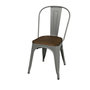 Voir la diapositive 2 : DIVERS Lot de 4 chaises vintage Liv H84 cm - Gris mat