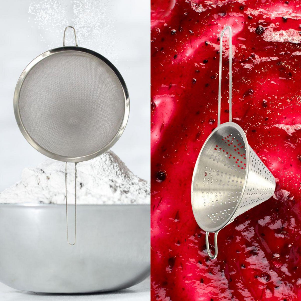 FM PROFESSIONAL Lot d'une passoire et un chinois FM Professional Gourmet Edition