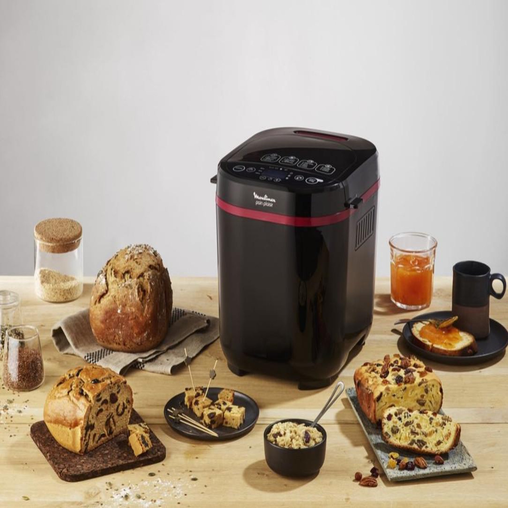 Voir la diapositive 3 : MOULINEX Machine à pain 1kg 720w noir - ow220830