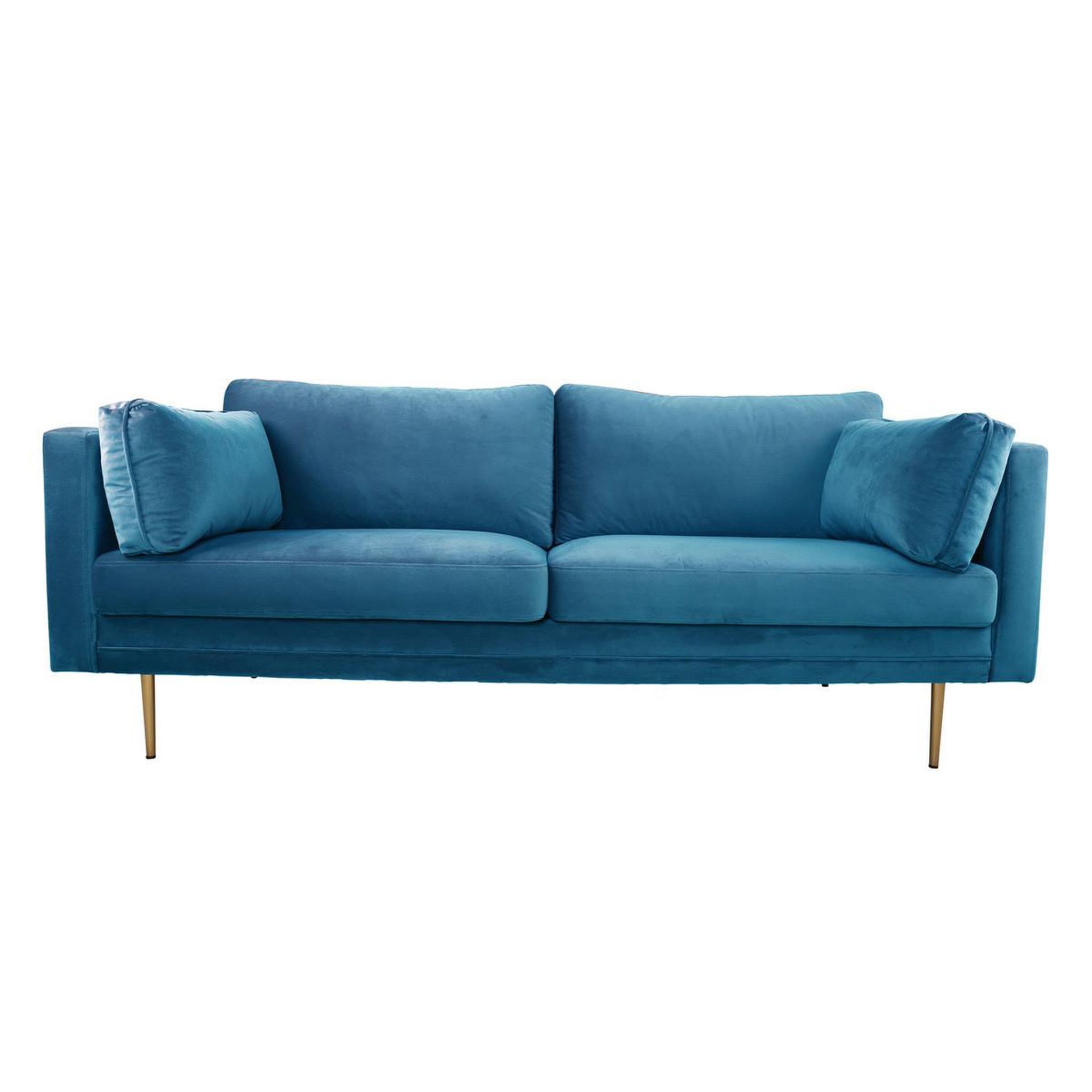 Voir la diapositive 2 : Paris Prix Canapé 3 places en velours  boom  203cm bleu