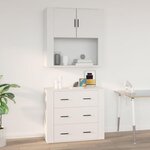 VIDAXL Armoire murale Blanc 80x33x80 cm Bois d'ingenierie