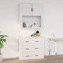 Voir la diapositive 1 : VIDAXL Armoire murale Blanc 80x33x80 cm Bois d'ingenierie
