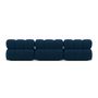Voir la diapositive 6 : LISA DESIGN Ruby - canapé droit modulable 3 places en velours texturé