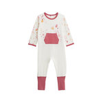 Petit Béguin Pyjama bébé à pieds retroussables Fiesta. Coloris disponibles : Orange
