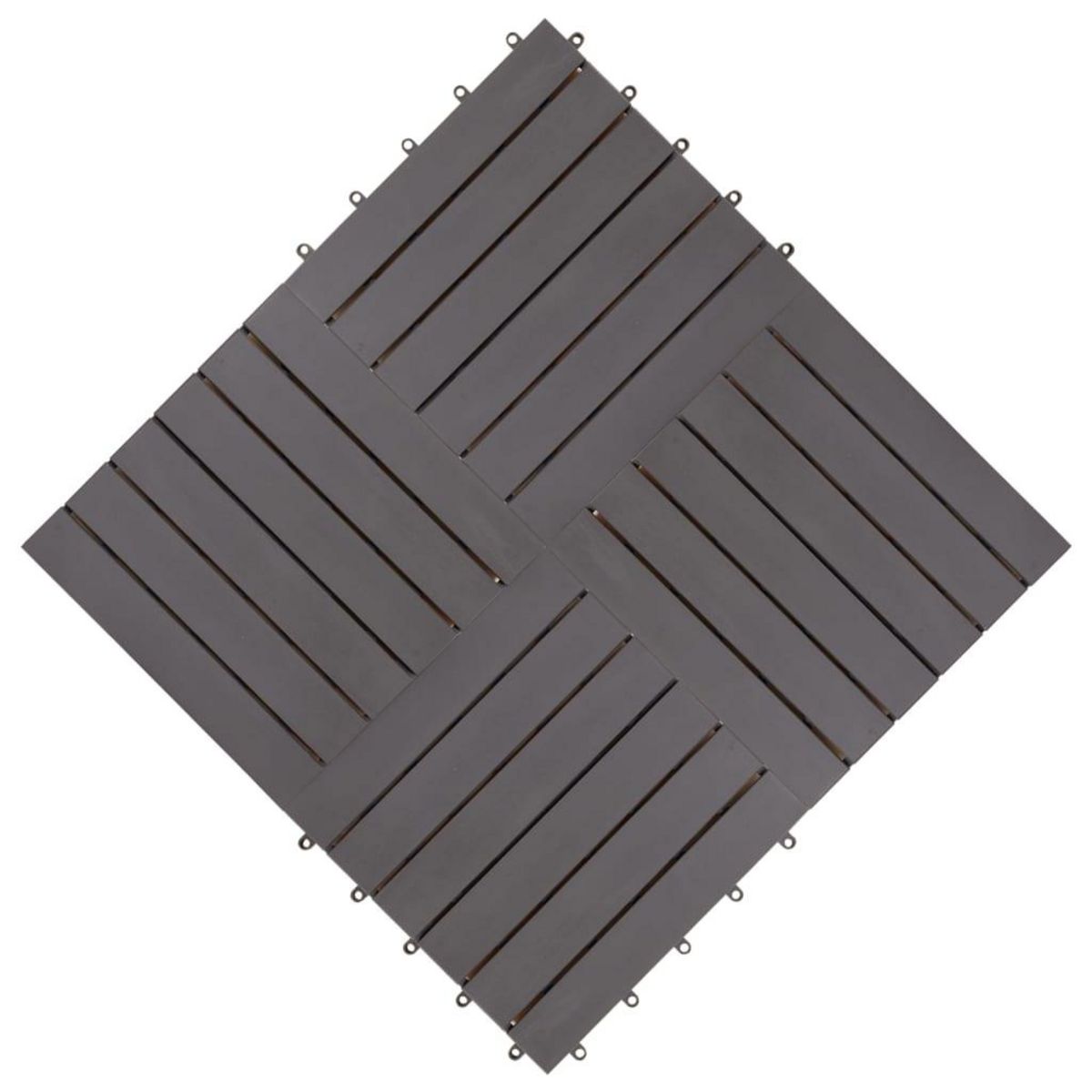 VIDAXL Carreaux de terrasse 10pcs Delavage gris 30x30 cm Acacia solide