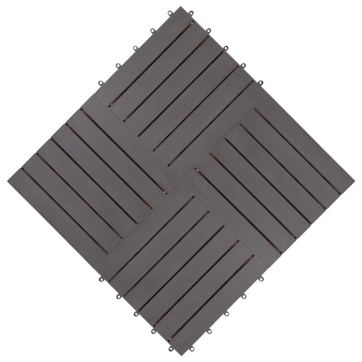 VIDAXL Carreaux de terrasse 10pcs Delavage gris 30x30 cm Acacia solide