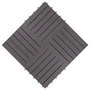 Voir la diapositive 4 : VIDAXL Carreaux de terrasse 10pcs Delavage gris 30x30 cm Acacia solide