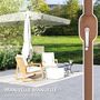 Voir la diapositive 5 : OUTSUNNY Parasol inclinable rectangulaire dim. 3 x 2 m alu marron tissu haute densité UPF50+ crème