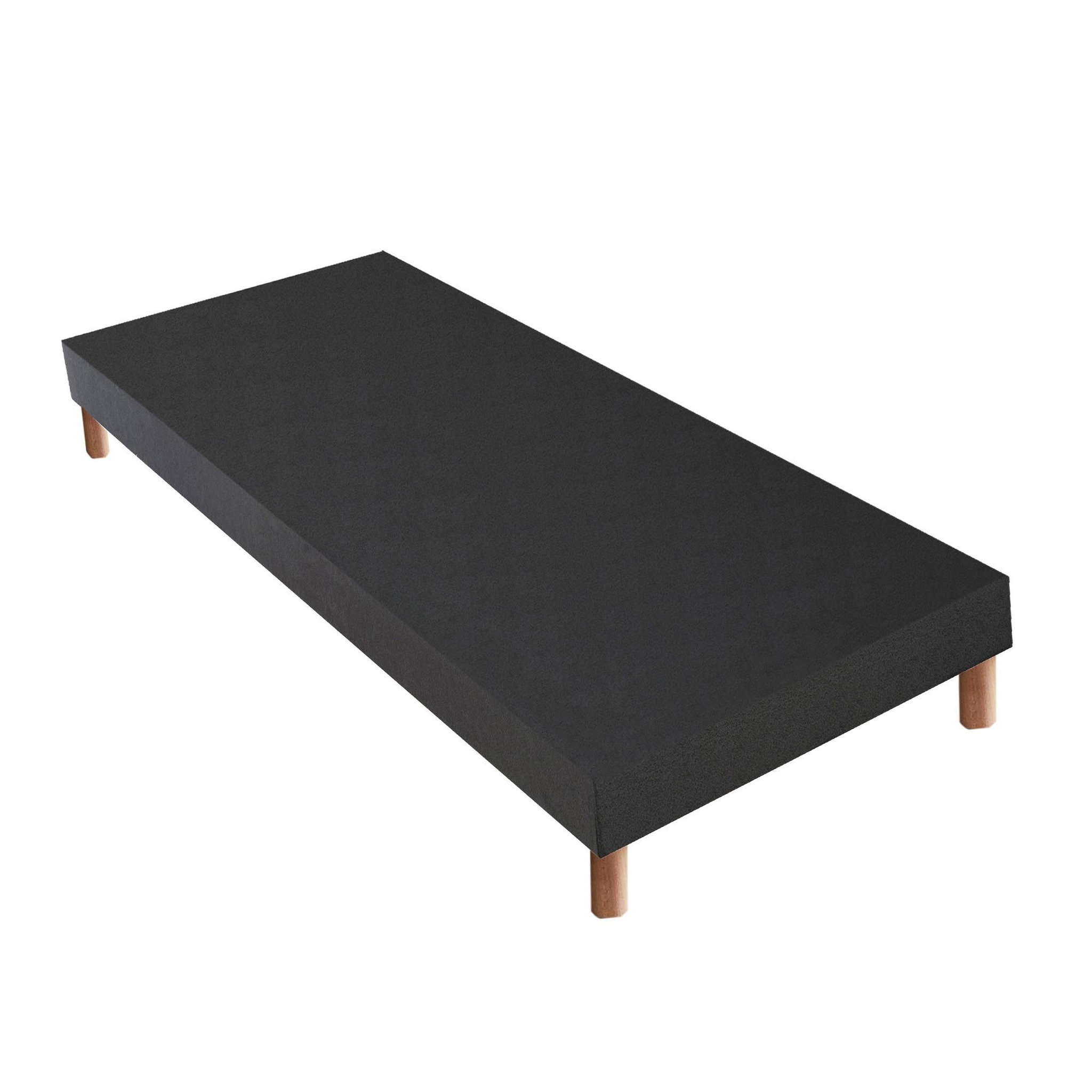 Voir la diapositive 6 : IDLITERIE Ensemble matelas ressorts ensachés spectre + sommier tapissier 90 x 200 cm sommier noir