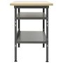Voir la diapositive 3 : VIDAXL Etabli Gris 120x60x85 cm Acier