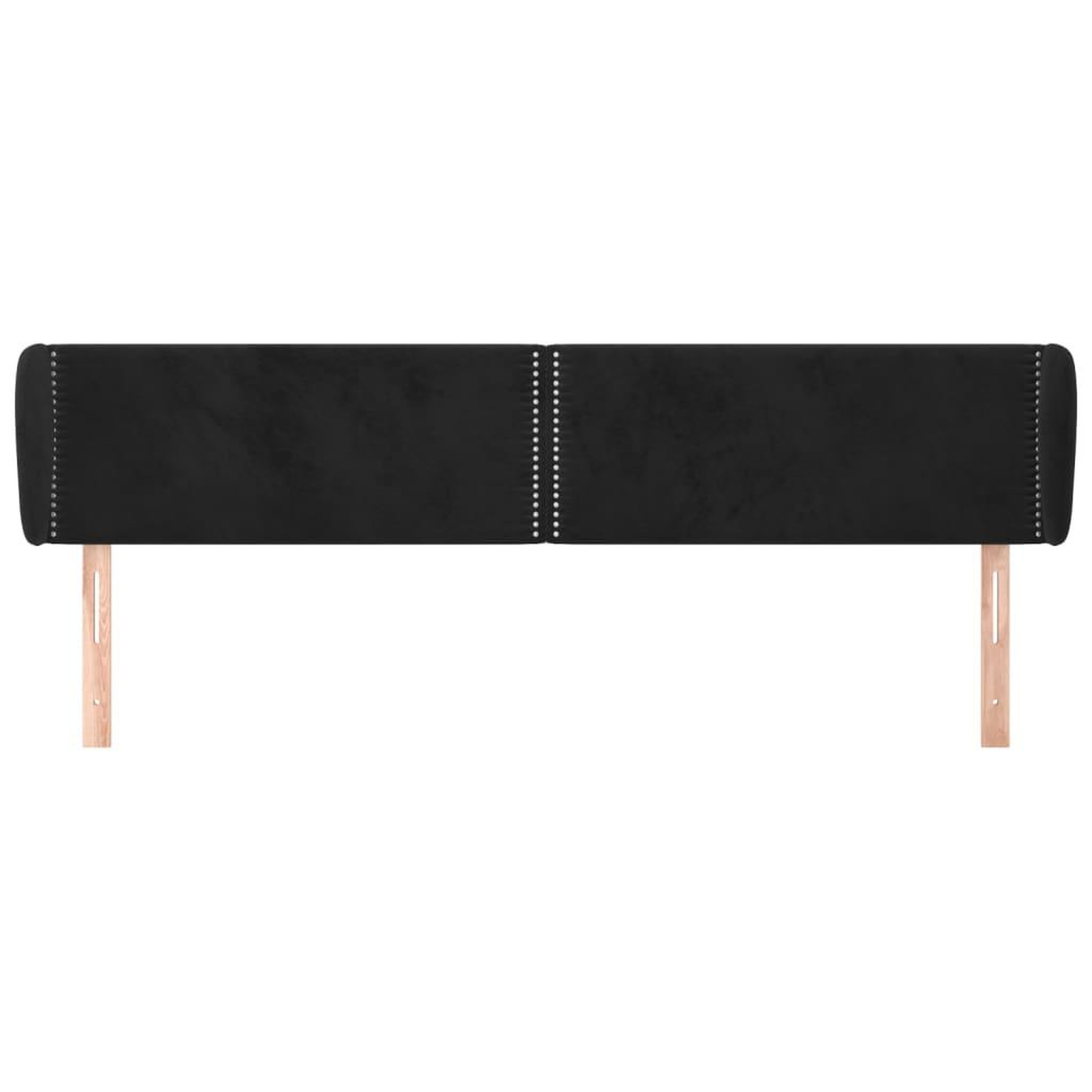 Voir la diapositive 3 : VIDAXL Tete de lit avec oreilles Noir 163x23x78/88 cm Velours