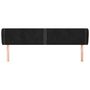 Voir la diapositive 3 : VIDAXL Tete de lit avec oreilles Noir 163x23x78/88 cm Velours