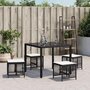 Voir la diapositive 3 : VIDAXL Tabourets de jardin et coussins lot de 4 noir 41x41x36 cm rotin