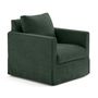 Voir la diapositive 4 : LISA DESIGN Serena - fauteuil déhoussable en velours texturé