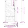 Voir la diapositive 6 : VIDAXL Portail de jardin noir 105x205 cm acier conception de lumiere