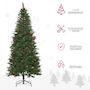 Voir la diapositive 4 : HOMCOM Sapin de Noël artificiel décoré Ø 78 x 210H cm 746 branches épines grand réalisme 45 baies rouges