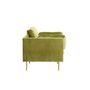 Voir la diapositive 3 : Paris Prix Fauteuil Design en Velours  Boom  110cm Vert