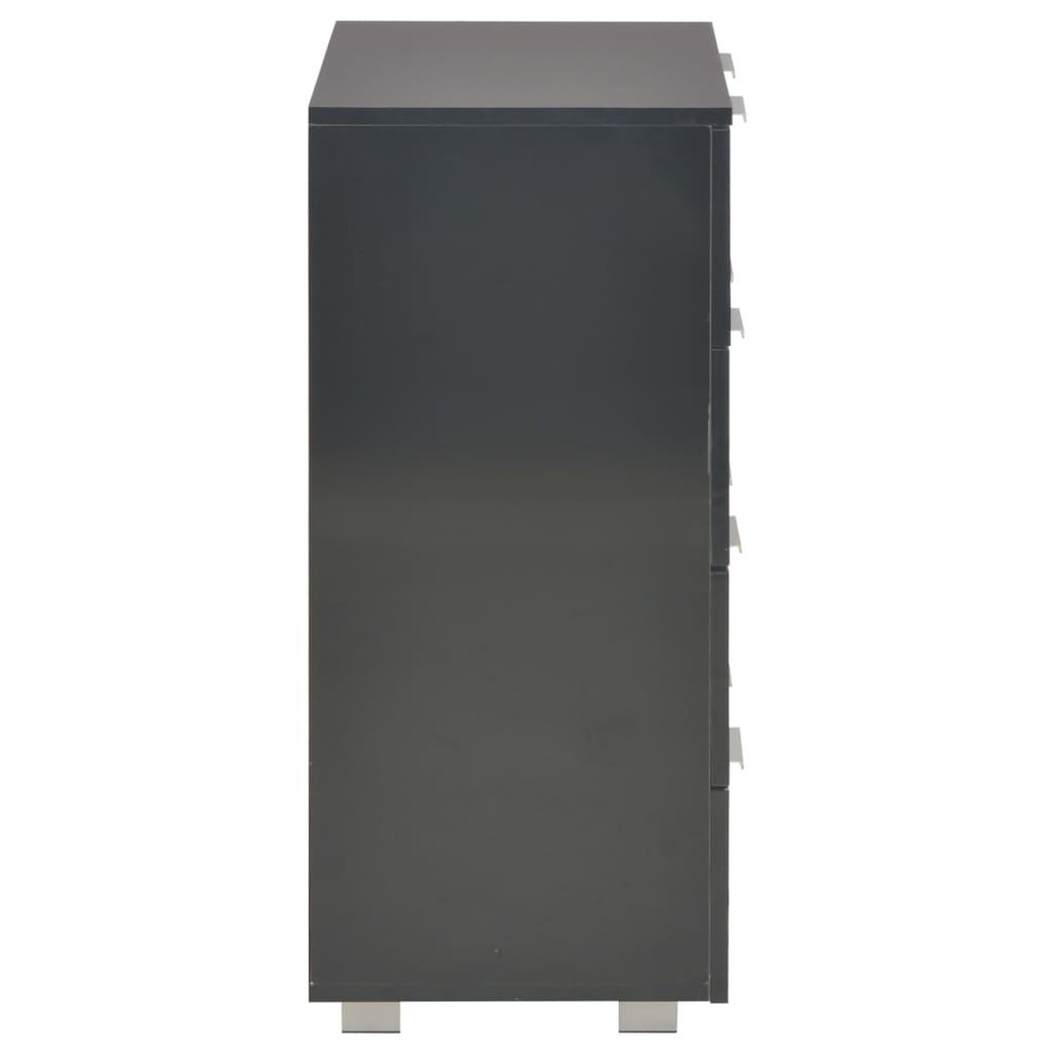 Voir la diapositive 4 : VIDAXL Buffet Noir brillant 60x35x80 cm Bois d'ingenierie