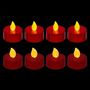Voir la diapositive 2 : ATMOSPHERA Lot de 8 Bougies Led  Colorama  4cm Rouge