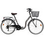 Voir la diapositive 1 : Vélo VTC 26'' Rétro City Rigide Femme Acier  Montana  - 6 vitesses - Enjambement bas – Freins V-Brake - Panier avant - Porte bagages