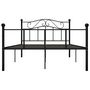 Voir la diapositive 3 : VIDAXL Cadre de lit sans matelas noir metal 140x200 cm